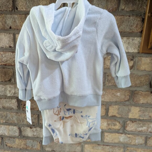 Carter's  3-Piece Baby Set - Bear Hoodie, Dog Bodysuit & Pants (6 Months) - Picture 2 of 5